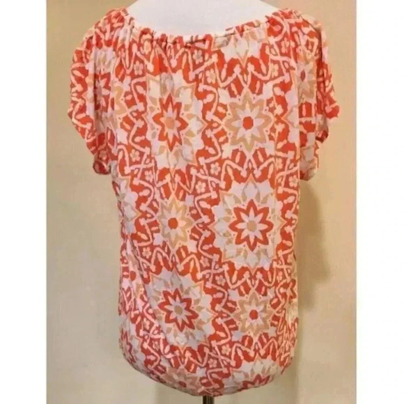 Old navy top size medium orange white floral tie - Picture 4 of 9